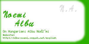 noemi albu business card